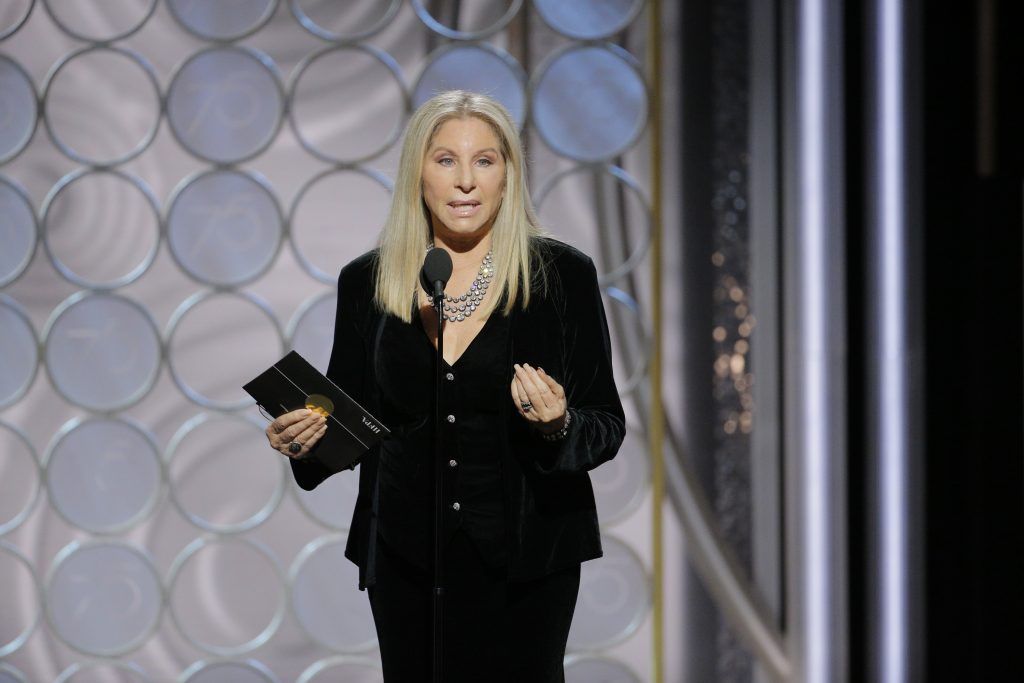BEVERLY HILLS, CA - JANUARY 07:  In this handout photo provided by NBCUniversal,  speaks onstage during the 75th Annual Golden Globe Awards at The Beverly Hilton Hotel on January 7, 2018 in Beverly Hills, California.  (Photo by Paul Drinkwater/NBCUniversal via Getty Images)