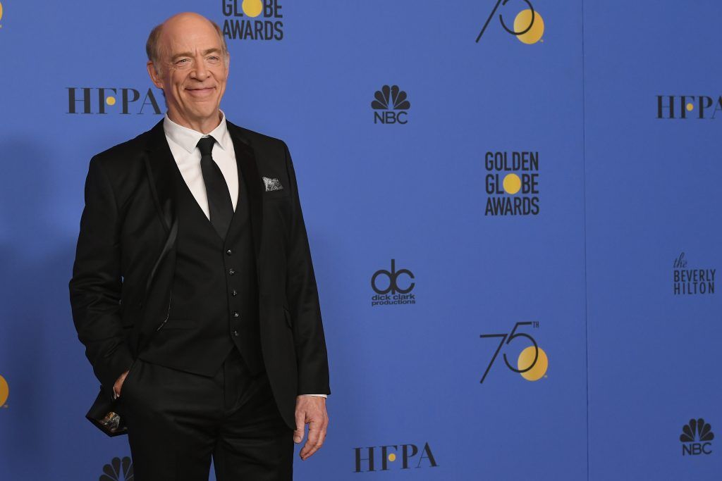 BEVERLY HILLS, CA - JANUARY 07:  Actor J.K. Simmons poses in the press room during The 75th Annual Golden Globe Awards at The Beverly Hilton Hotel on January 7, 2018 in Beverly Hills, California.  (Photo by Kevin Winter/Getty Images)