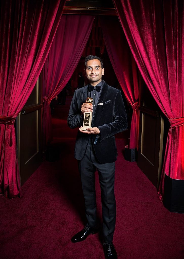Aziz Ansari attends the Netflix Golden Globes after party at Waldorf Astoria Beverly Hills on January 7, 2018 in Beverly Hills, California.  (Photo by Netflix via Getty Images)