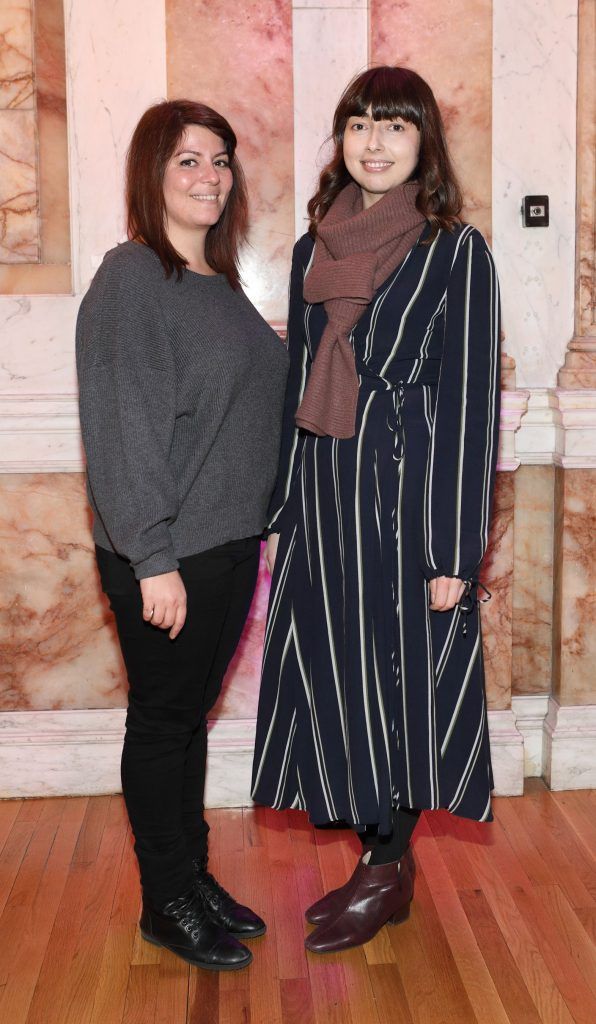 Vasiliki Ioannidi and Justine Zwiazek pictured at the launch of TradFest 2018 at the Department of Foreign Affairs, Dublin. Photo: Brian McEvoy Photography