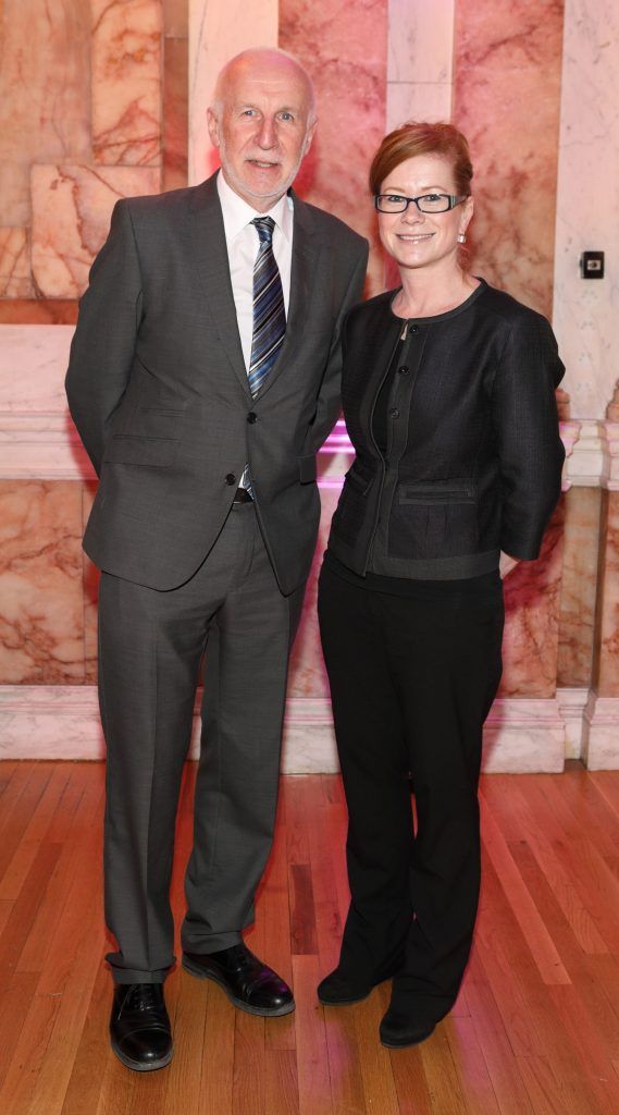 Commissioner of the OPW John McMahon and Jenny Deery pictured at the launch of TradFest 2018 at the Department of Foreign Affairs, Dublin. Photo: Brian McEvoy Photography