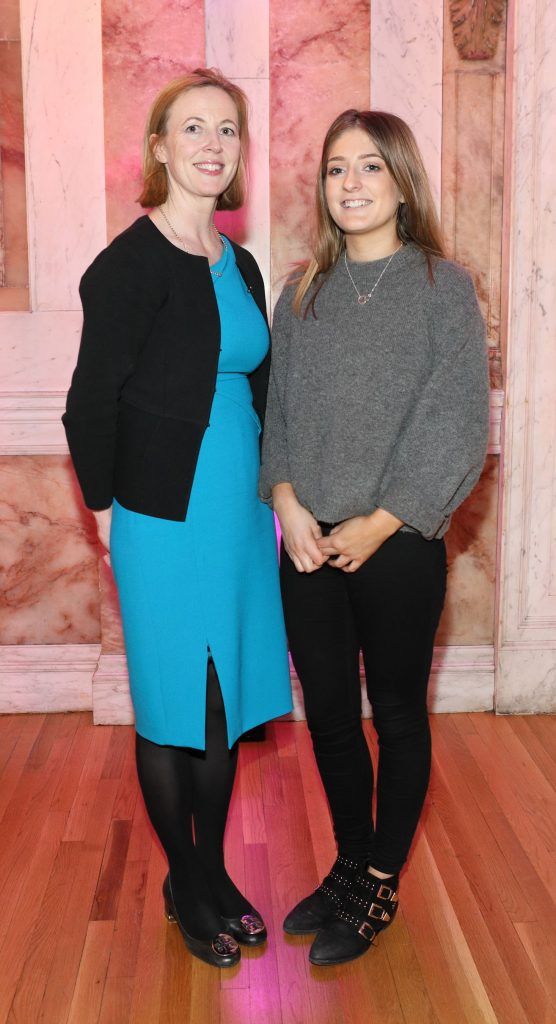 Monica MacLaverty and Doireann Ni Ghlacain pictured at the launch of TradFest 2018 at the Department of Foreign Affairs, Dublin. Photo: Brian McEvoy Photography