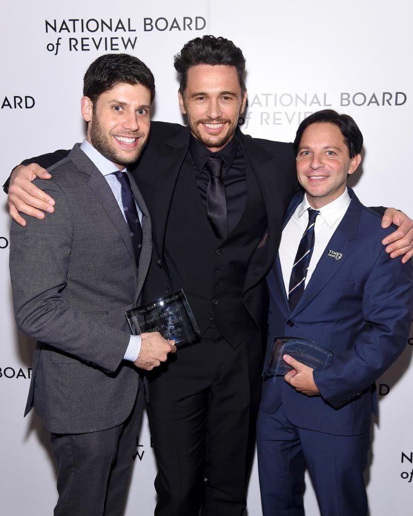 Michael Weber, James Franco and Scott Neustadter attend the National Board of Review Annual Awards Gala at Cipriani 42nd Street on January 9, 2018 in New York City.  (Photo by Jamie McCarthy/Getty Images for National Board of Review)
