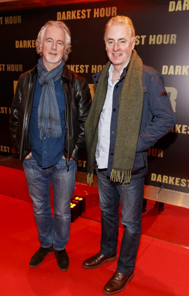 Dave Fanning (right) pictured at the Universal Pictures special preview screening of Darkest Hour at the Light House Cinema, Dublin (10th January 2018). Photo: Andres Poveda