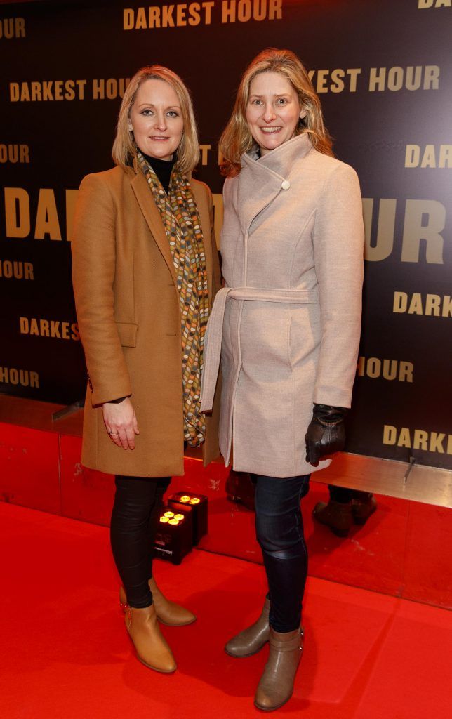 Noelle Cummins and Triona Morroow pictured at the Universal Pictures special preview screening of Darkest Hour at the Light House Cinema, Dublin (10th January 2018). Photo: Andres Poveda