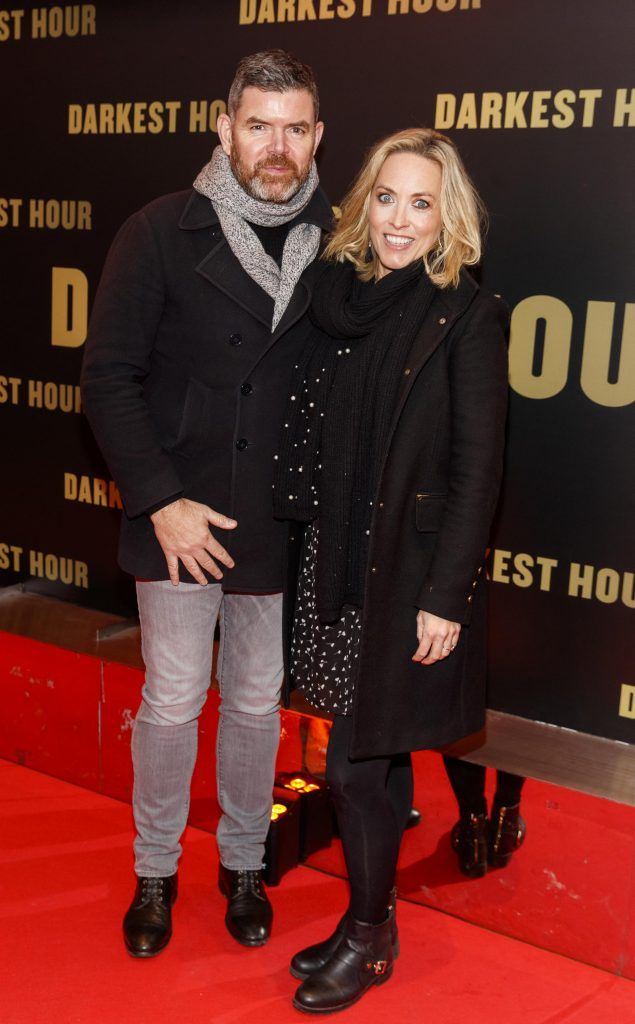 Kathryn Thomas and Padraig McLoughlin pictured at the Universal Pictures special preview screening of Darkest Hour at the Light House Cinema, Dublin (10th January 2018). Photo: Andres Poveda