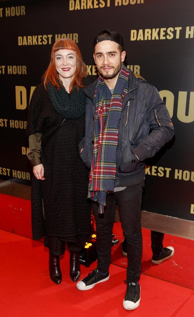 Geraldine Coughley and Vitor Trilli pictured at the Universal Pictures special preview screening of Darkest Hour at the Light House Cinema, Dublin (10th January 2018). Photo: Andres Poveda