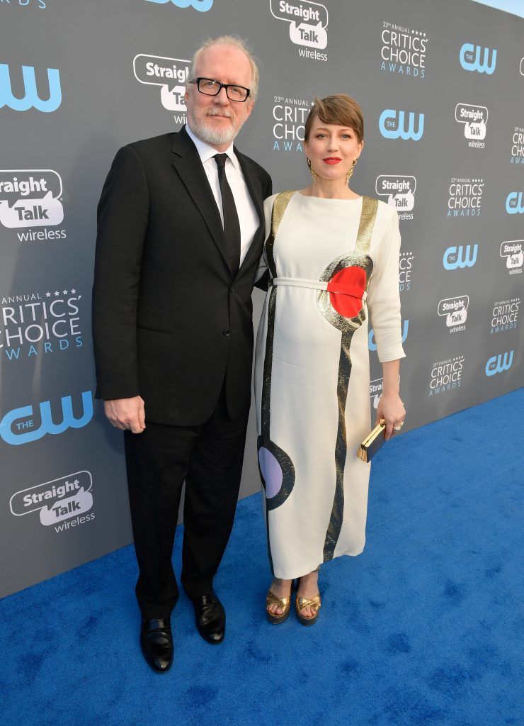 SANTA MONICA, CA - JANUARY 11:  Actors Tracy Letts (L) and Carrie Coon attend The 23rd Annual Critics' Choice Awards at Barker Hangar on January 11, 2018 in Santa Monica, California.  (Photo by Matt Winkelmeyer/Getty Images for The Critics' Choice Awards  )