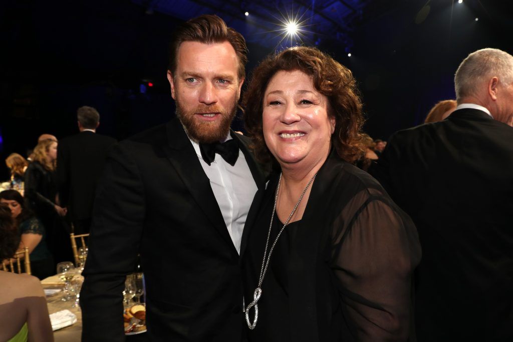 Actors Ewan McGregor (L) and Margo Martindale attend The 23rd Annual Critics' Choice Awards at Barker Hangar on January 11, 2018 in Santa Monica, California.  (Photo by Christopher Polk/Getty Images for The Critics' Choice Awards  )