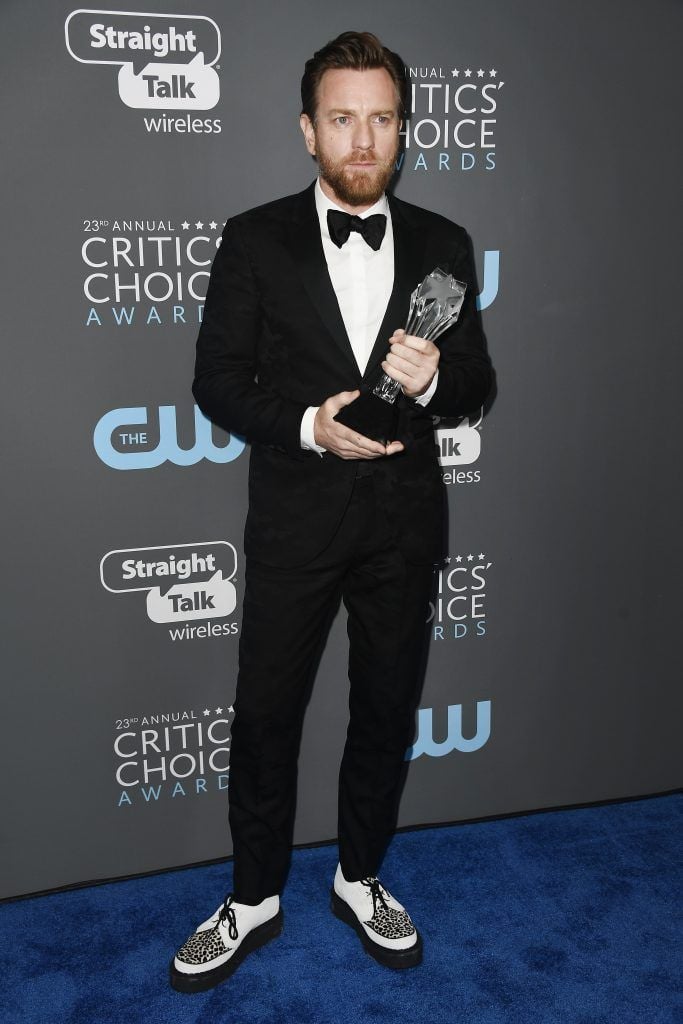 Actor Ewan McGregor, winner of Best Actor in a Movie/Limited Series for 'Fargo', poses in the press room during The 23rd Annual Critics' Choice Awards at Barker Hangar on January 11, 2018 in Santa Monica, California.  (Photo by Frazer Harrison/Getty Images)