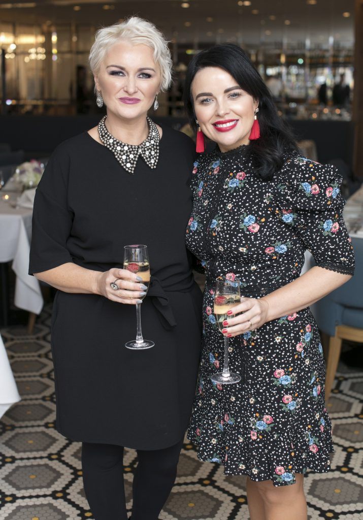 Elaine Behan & Terri McCreanor pictured at The Restaurant at Brown Thomas where M.A.C Cosmetics celebrated 20 years of colour, creativity and culture at Brown Thomas Dublin. Photo: Anthony Woods.