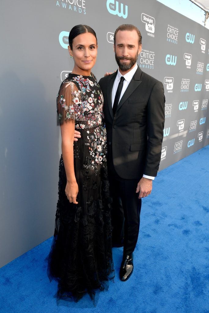 SANTA MONICA, CA - JANUARY 11:  Actors Maria Dolores Dieguez and Joseph Fiennes attend The 23rd Annual Critics' Choice Awards at Barker Hangar on January 11, 2018 in Santa Monica, California.  (Photo by Matt Winkelmeyer/Getty Images for The Critics' Choice Awards  )