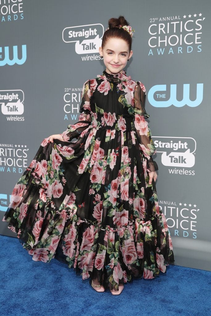 SANTA MONICA, CA - JANUARY 11:  Actor Mckenna Grace attends The 23rd Annual Critics' Choice Awards at Barker Hangar on January 11, 2018 in Santa Monica, California.  (Photo by Christopher Polk/Getty Images for The Critics' Choice Awards  )