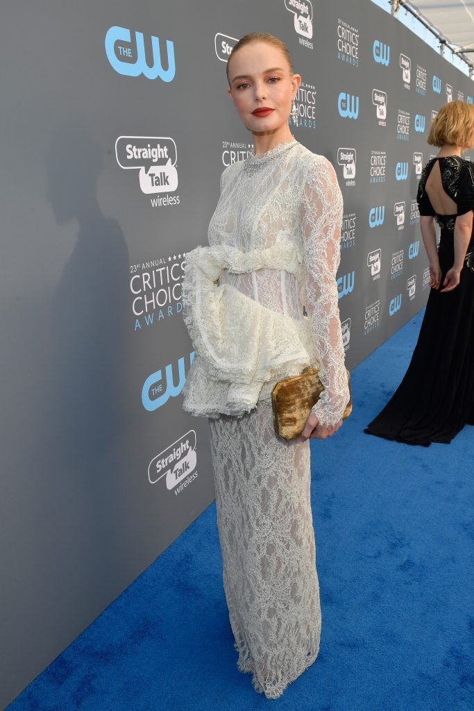 SANTA MONICA, CA - JANUARY 11:  Actor Kate Bosworth attends The 23rd Annual Critics' Choice Awards at Barker Hangar on January 11, 2018 in Santa Monica, California.  (Photo by Matt Winkelmeyer/Getty Images for The Critics' Choice Awards  )