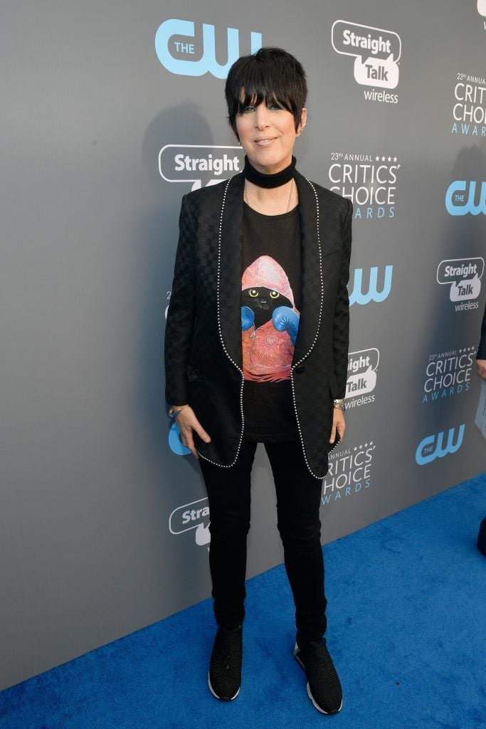 SANTA MONICA, CA - JANUARY 11:  Songwriter Diane Warren attends The 23rd Annual Critics' Choice Awards at Barker Hangar on January 11, 2018 in Santa Monica, California.  (Photo by Matt Winkelmeyer/Getty Images for The Critics' Choice Awards  )