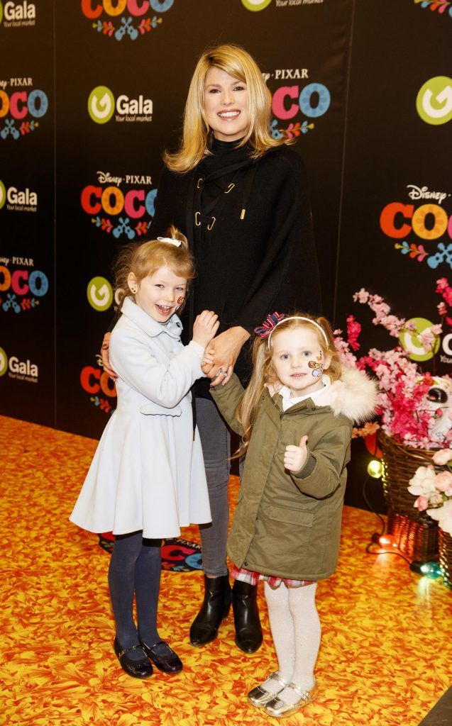 Janny Buckley with daughter Jude and niece Georgia Buckley pictured at the special family screening of Disney Pixar's Coco in the ODEON Cinema Point Village (13th January 2018). Picture: Andres Poveda
