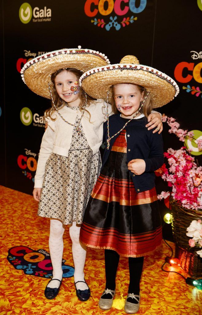 Yvette Sinnot and Ella Curran (7) pictured at the special family screening of Disney Pixar's Coco in the ODEON Cinema Point Village (13th January 2018). Picture: Andres Poveda