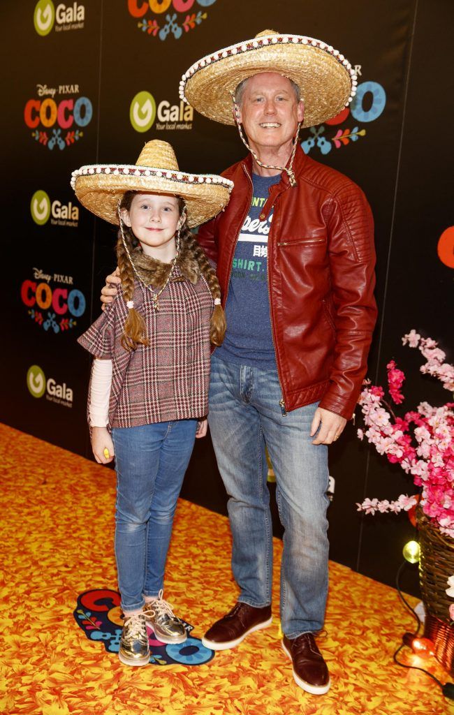 Hope (9) and Asa Ryan pictured at the special family screening of Disney Pixar's Coco in the ODEON Cinema Point Village (13th January 2018). Picture: Andres Poveda