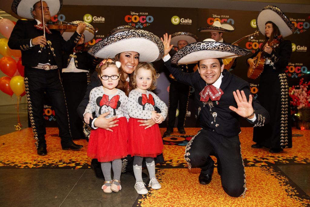 Nina and Anna Moore (3) pictured at the special family screening of Disney Pixar's Coco in the ODEON Cinema Point Village (13th January 2018). Picture: Andres Poveda