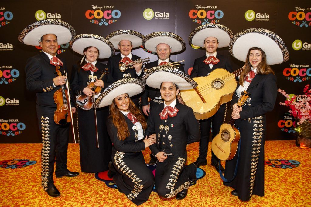 Mariachi San Patricio pictured at the special family screening of Disney Pixar's Coco in the ODEON Cinema Point Village (13th January 2018). Picture: Andres Poveda