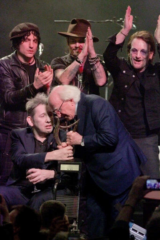 Pictured as one of the great international songwriters Shane MacGowan was celebrated at the National Concert Hall for his 60th birthday (15th Jan 2018). Photo: Mark Stedman