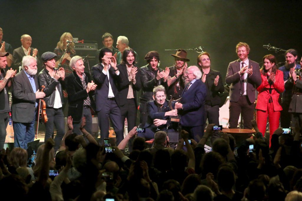 Pictured as one of the great international songwriters Shane MacGowan was celebrated at the National Concert Hall for his 60th birthday (15th Jan 2018). Photo: Mark Stedman