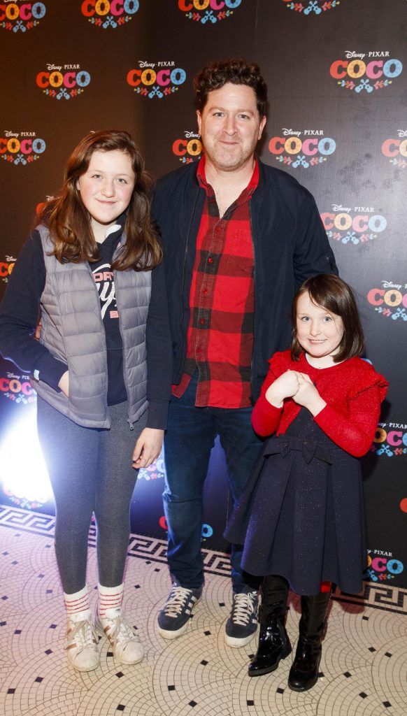 Macleen Burke and daughters Ava (13) and Baubella at a very special preview screening of Disney Pixar's Coco in the Stella Theatre where they were joined by film Director Lee Unkrich and Producer Darla K. Anderson. Photo: Andres Poveda