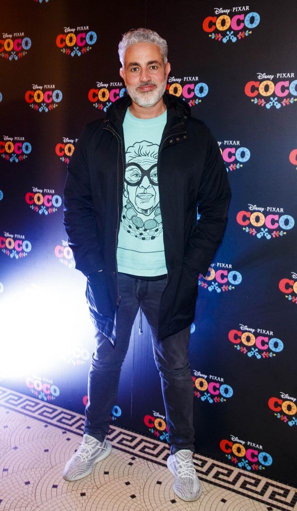 Baz Ashmawy at a very special preview screening of Disney Pixar's Coco in the Stella Theatre where they were joined by film Director Lee Unkrich and Producer Darla K. Anderson. Photo: Andres Poveda