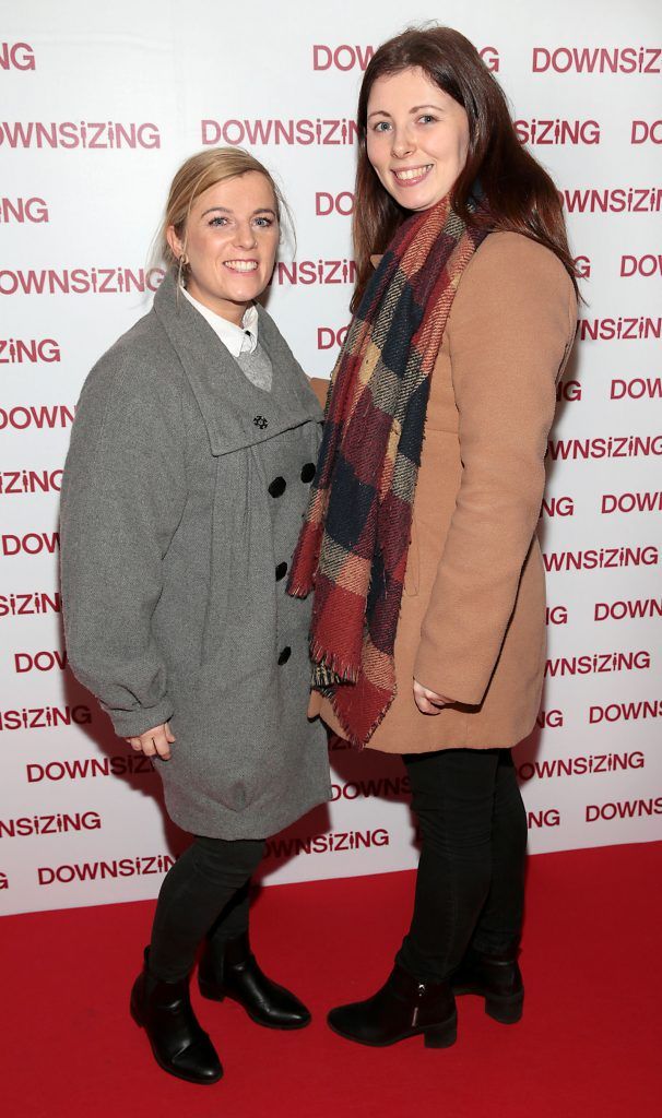 Leia Holmes and Erica Foley at the special preview screening of Downsizing at The Stella Theatre, Rathmines. Photo by Brian McEvoy