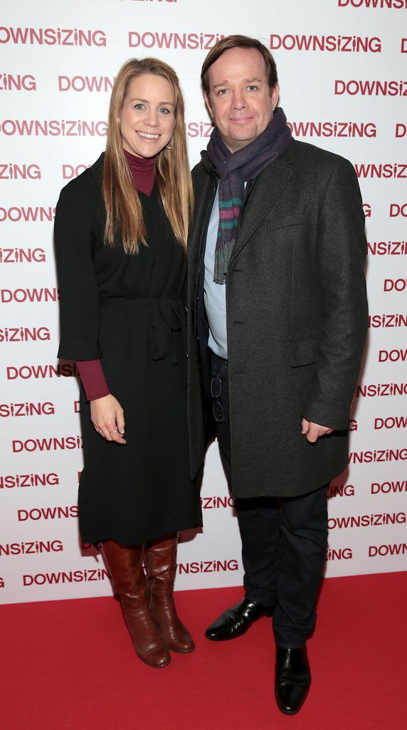 Vanessa Kiely and Patrick Kiely at the special preview screening of Downsizing at The Stella Theatre, Rathmines. Photo by Brian McEvoy