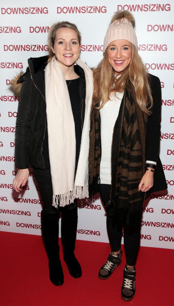 Melissa Hanley and Niamh Houlihan at the special preview screening of Downsizing at The Stella Theatre, Rathmines. Photo by Brian McEvoy