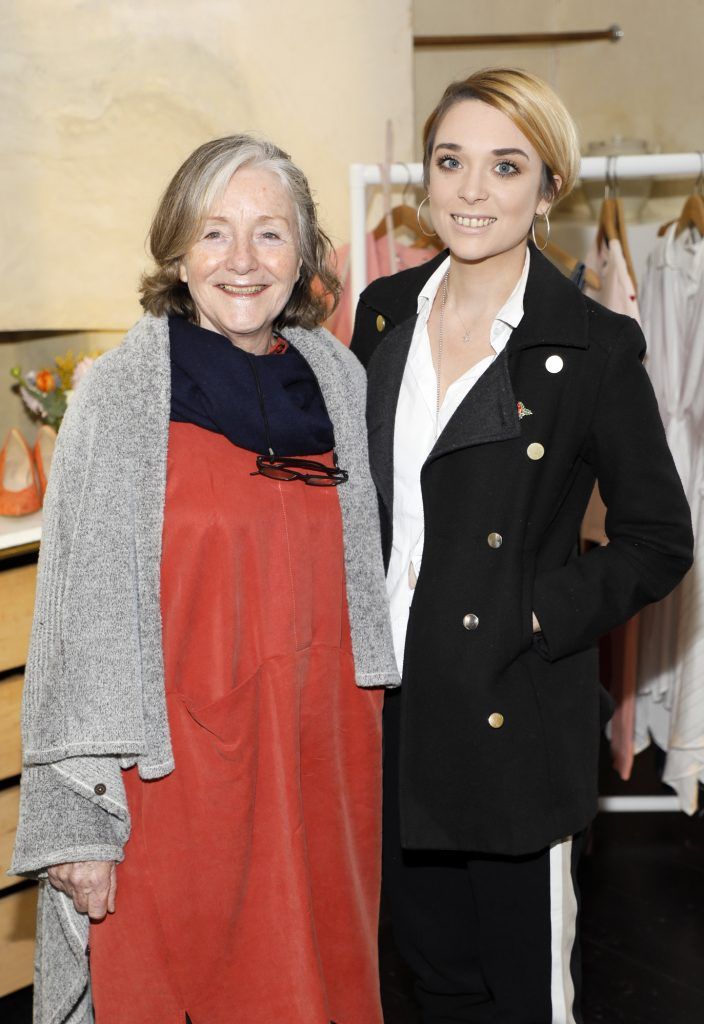 Rebecca Morgan and Rachael Doogue at the launch of Mint Velvet’s new Spring/Summer 2018 collection at 23 Leinster Road -photo Kieran Harnett