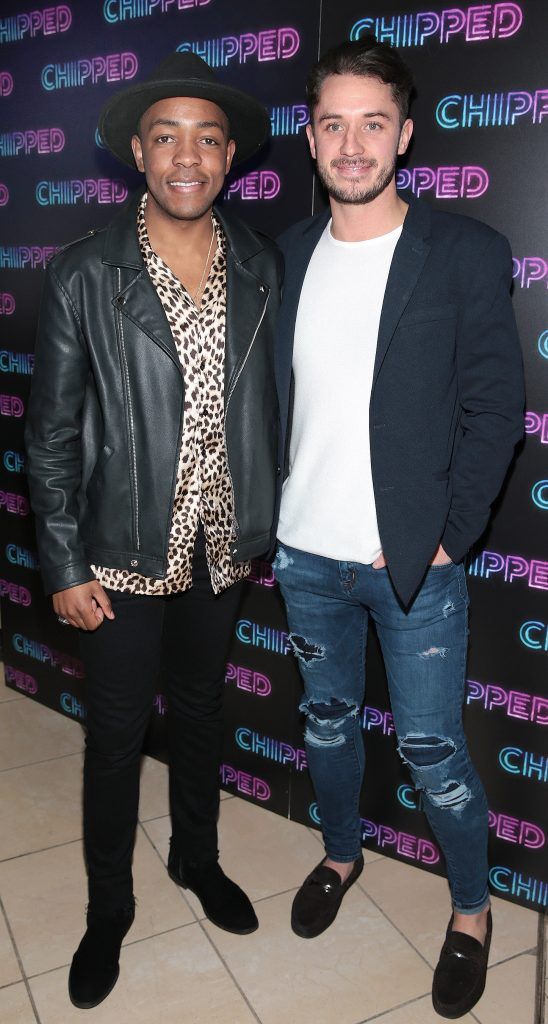 Lawson Mpame and Phil Costello pictured at the launch of CHIPPED Nail Bar at the Powerscourt Centre, Dublin. Photo by Brian McEvoy