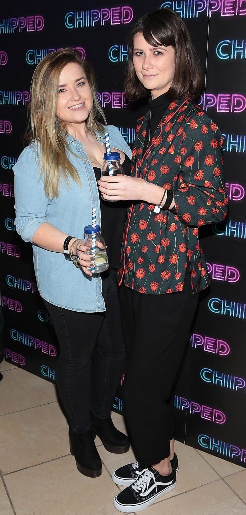 Emma Costello and Amy O Sullivan pictured at the launch of CHIPPED Nail Bar at the Powerscourt Centre, Dublin. Photo by Brian McEvoy