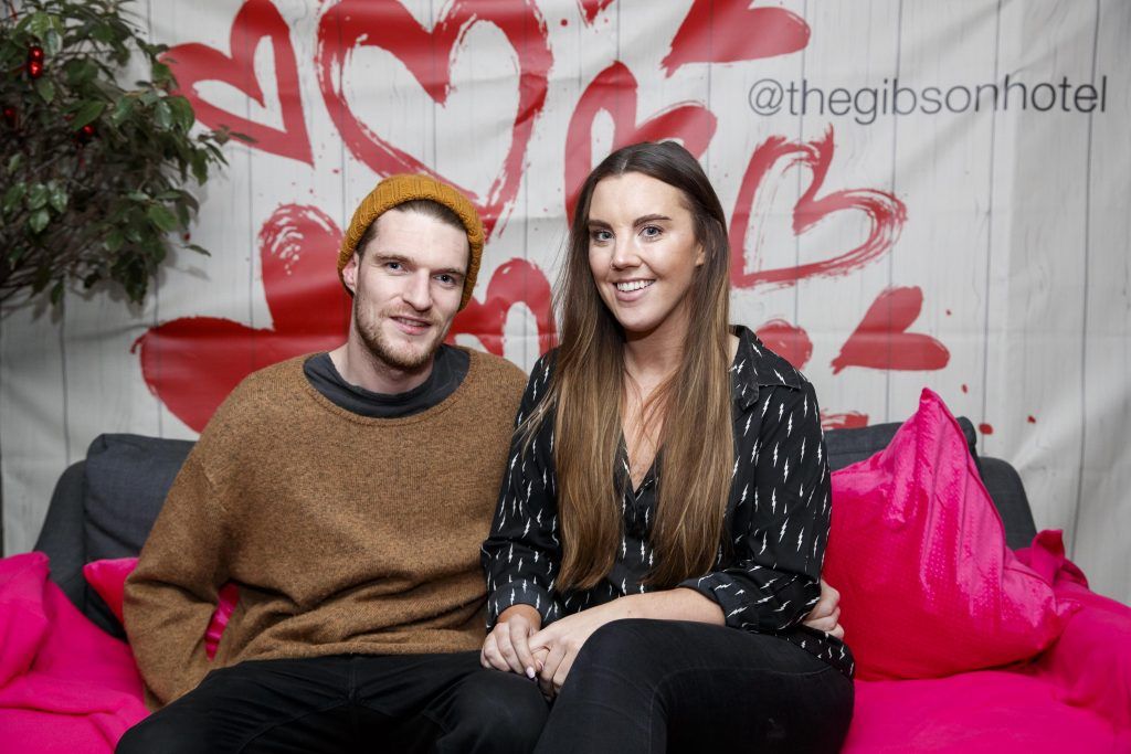 Sean McNamee and Sarah Hanrahan pictured at the launch of the First Dates Restaurant at the Gibson Hotel. Photo by Andres Poveda