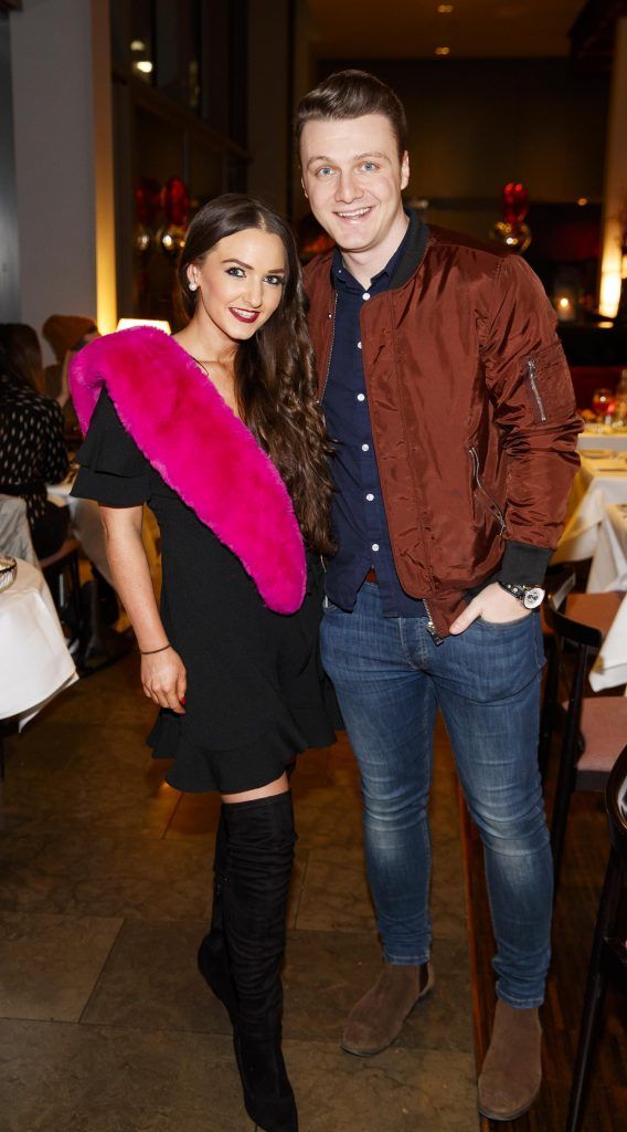 Dearbhla Toal and Harrison Silke pictured at the launch of the First Dates Restaurant at the Gibson Hotel. Photo by Andres Poveda