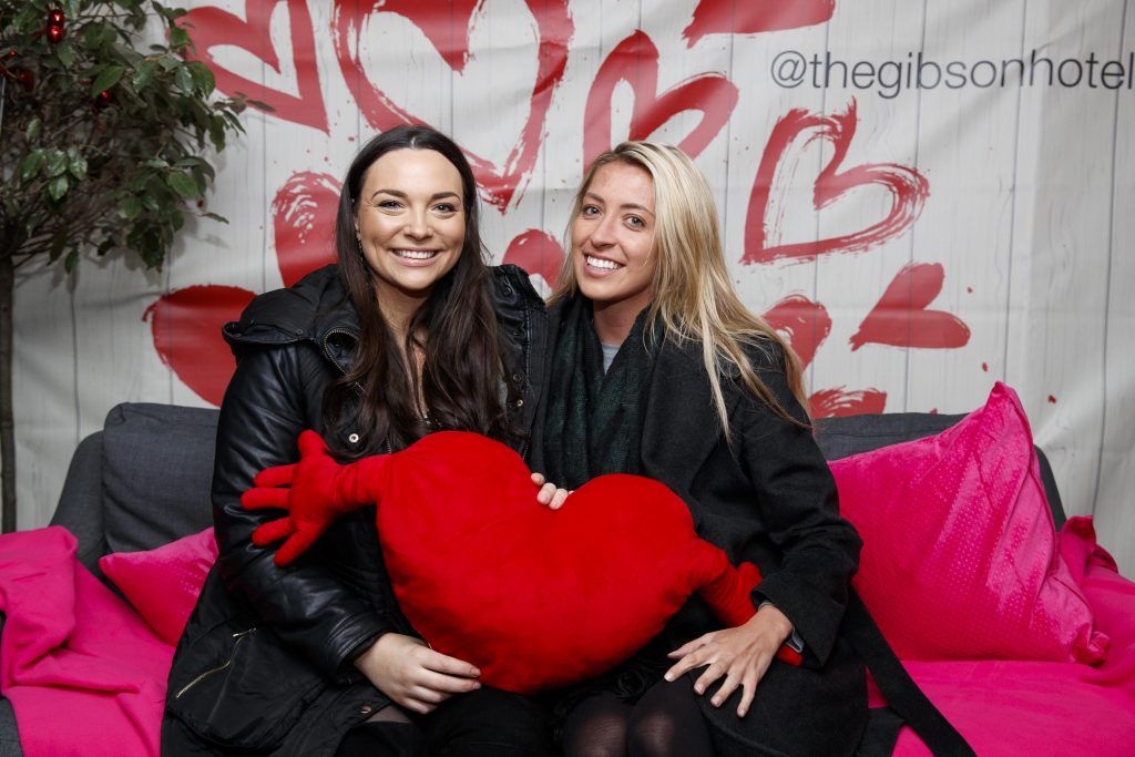 Caitlin McBride and Laura Keenan pictured at the launch of the First Dates Restaurant at the Gibson Hotel. Photo by Andres Poveda