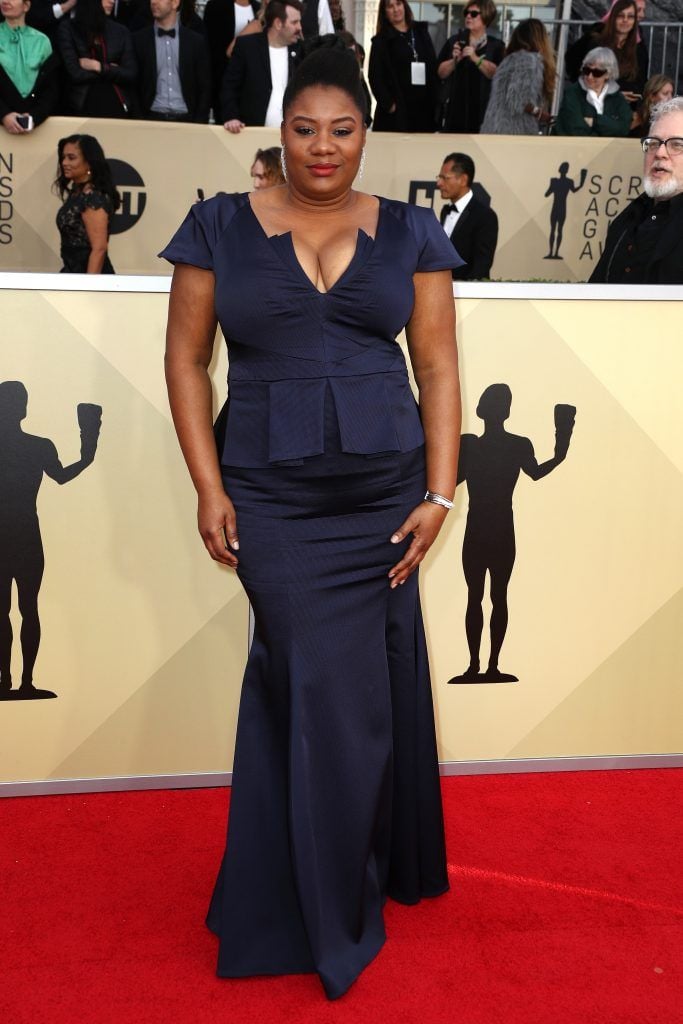 LOS ANGELES, CA - JANUARY 21:  Actor Adrienne C. Moore attends the 24th Annual Screen Actors Guild Awards at The Shrine Auditorium on January 21, 2018 in Los Angeles, California. 27522_017  (Photo by Frederick M. Brown/Getty Images)