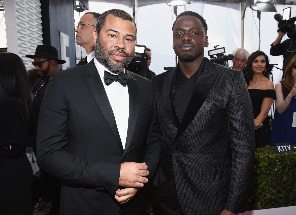 LOS ANGELES, CA - JANUARY 21:  Director Jordan Peele (L) and actor Daniel Kaluuya attends the 24th Annual Screen Actors Guild Awards at The Shrine Auditorium on January 21, 2018 in Los Angeles, California.  (Photo by Kevork Djansezian/Getty Images)