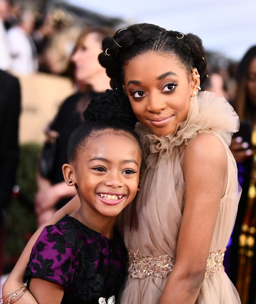 LOS ANGELES, CA - JANUARY 21:  Actors Faithe Herman (L) and Eris Baker attend the 24th Annual Screen Actors Guild Awards at The Shrine Auditorium on January 21, 2018 in Los Angeles, California. 27522_011  (Photo by Emma McIntyre/Getty Images for Turner Image)