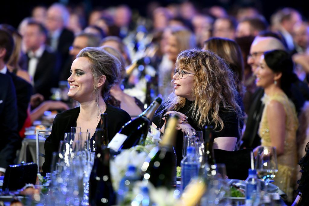 Actors Taylor Schilling and Natasha Lyonne attend the 24th Annual Screen Actors Guild Awards at The Shrine Auditorium on January 21, 2018 in Los Angeles, California. (Photo by Dimitrios Kambouris/Getty Images for Turner Image)