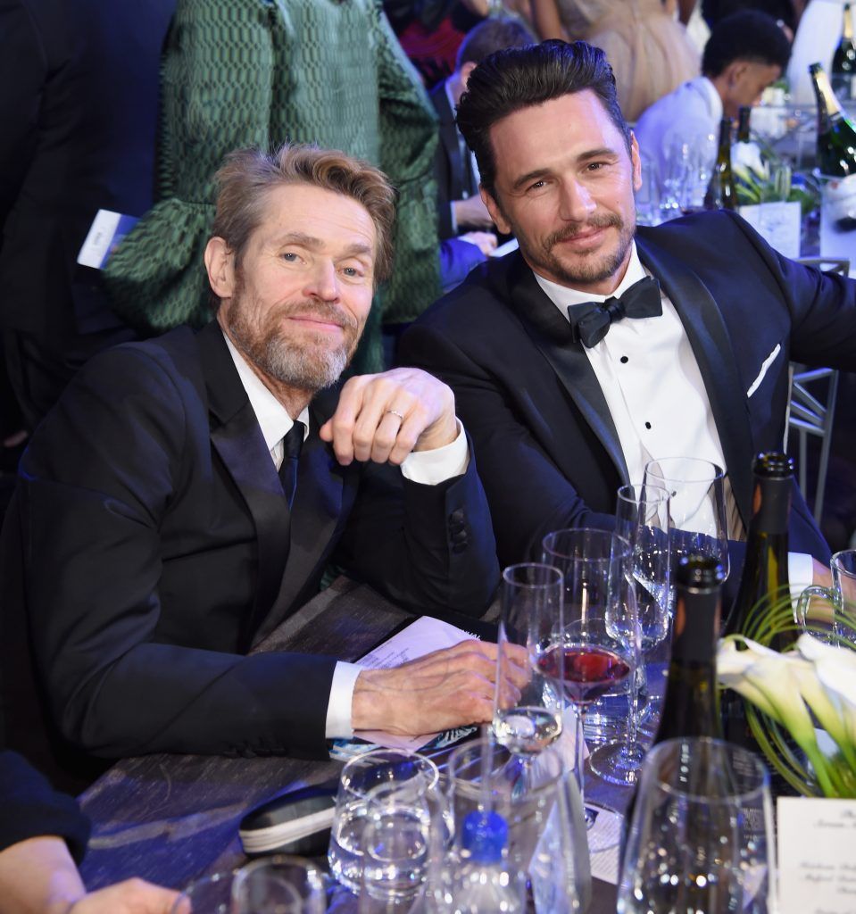 Actors Willem Dafoe (L) and James Franco attend the 24th Annual Screen Actors Guild Awards at The Shrine Auditorium on January 21, 2018 in Los Angeles, California. (Photo by Dimitrios Kambouris/Getty Images for Turner Image)