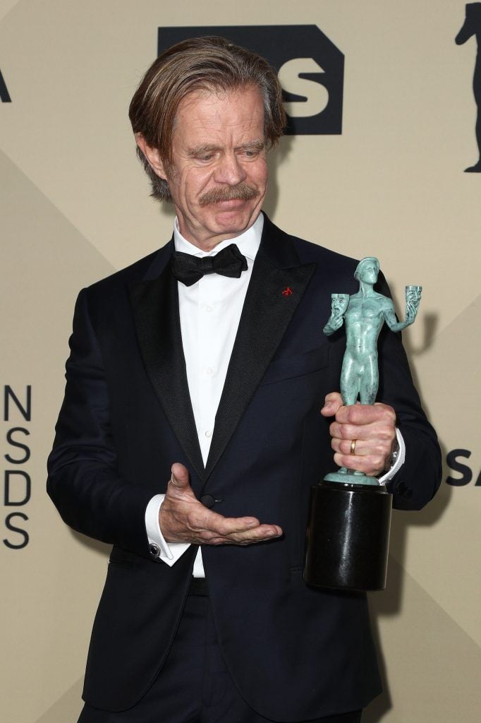 Actor William H. Macy, winner of Outstanding Performance by a Male Actor in a Comedy Series for 'Shameless', poses in the press room during the 24th Annual Screen Actors Guild Awards at The Shrine Auditorium on January 21, 2018 in Los Angeles, California. (Photo by Frederick M. Brown/Getty Images)