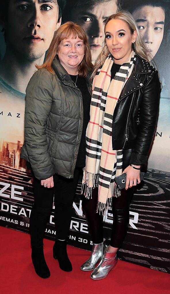 Liz Buckley and Emma Buckley at the special preview screening of Maze Runner - The Death Cure at Cineworld IMAX, Dublin. Photo by Brian McEvoy