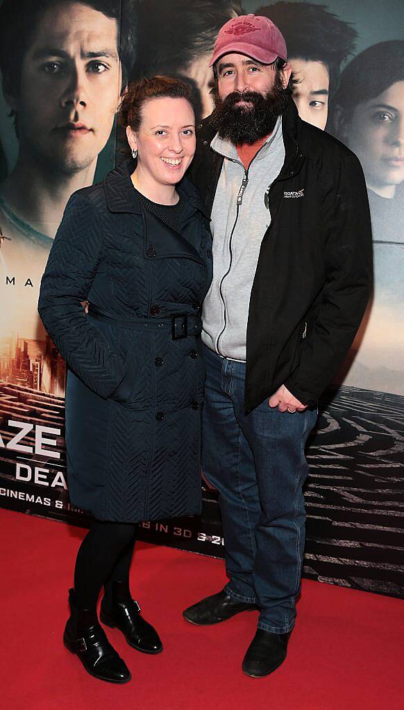 Pamela Blake and Gavin Blake at the special preview screening of Maze Runner - The Death Cure at Cineworld IMAX, Dublin. Photo by Brian McEvoy