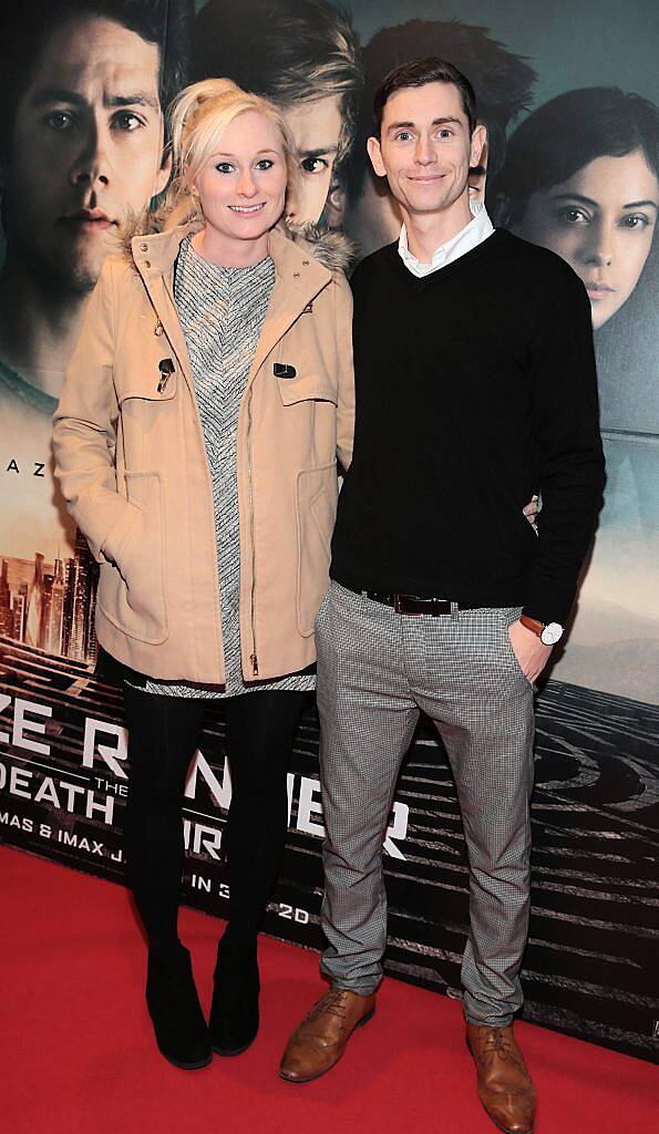 Emma Hogan and Matt Hogan at the special preview screening of Maze Runner - The Death Cure at Cineworld IMAX, Dublin. Photo by Brian McEvoy