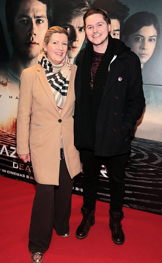 Frances Winston and David Gilna at the special preview screening of Maze Runner - The Death Cure at Cineworld IMAX, Dublin. Photo by Brian McEvoy