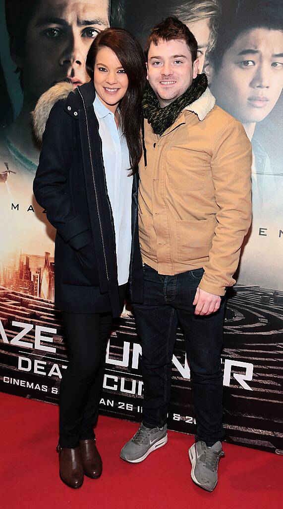 Jenny Leonard and Stephen Cromwell at the special preview screening of Maze Runner - The Death Cure at Cineworld IMAX, Dublin. Photo by Brian McEvoy