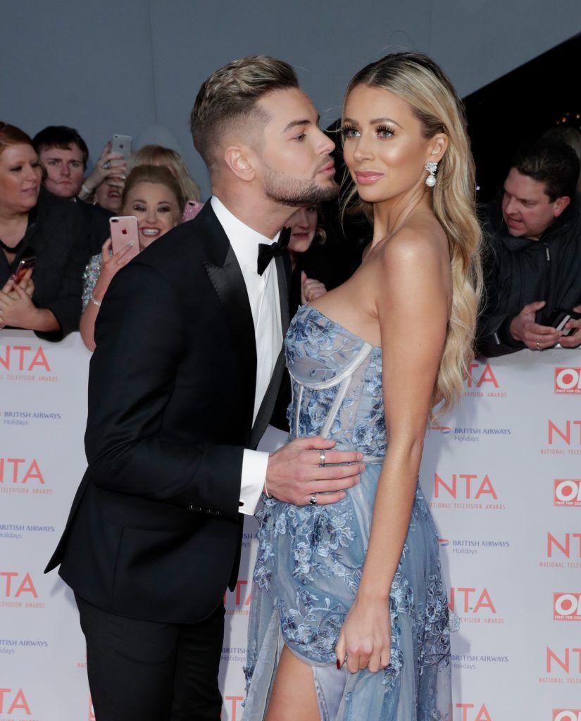 LONDON, ENGLAND - JANUARY 23:  Chris Hughes and Olivia Attwood attend the National Television Awards 2018 at the O2 Arena on January 23, 2018 in London, England.  (Photo by John Phillips/Getty Images)