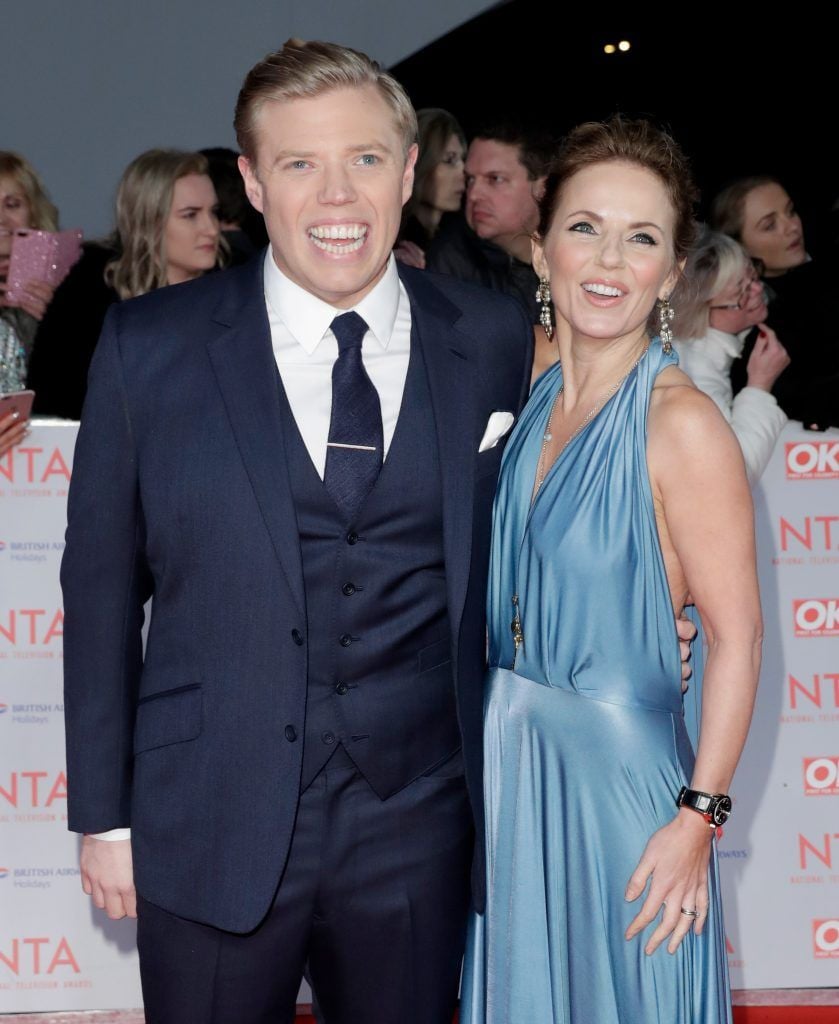 LONDON, ENGLAND - JANUARY 23:  Rob Beckett and Geri Horner attend the National Television Awards 2018 at the O2 Arena on January 23, 2018 in London, England.  (Photo by John Phillips/Getty Images)